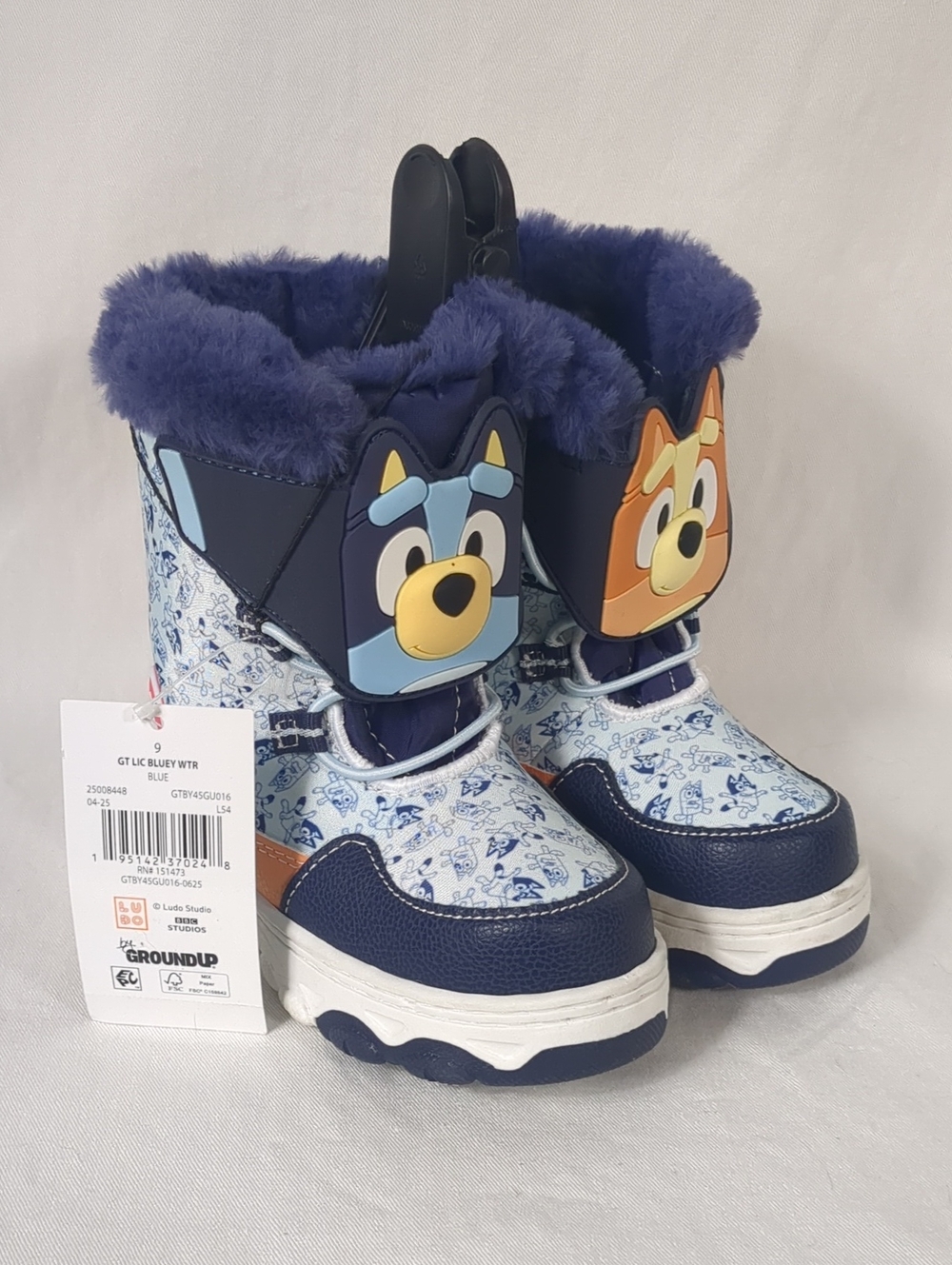 Kids Bluey Snow Boots, Size 9, New